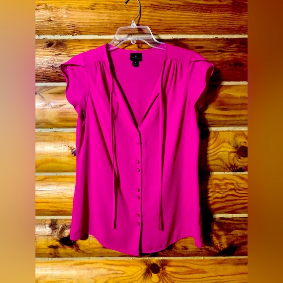 Worthington Tops - Worthington Hot Pink Button Down Blouse Business Office Wear Small
